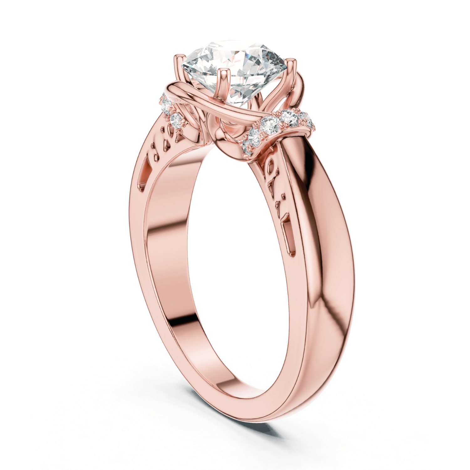 Twisted Filigree Diamond Ring