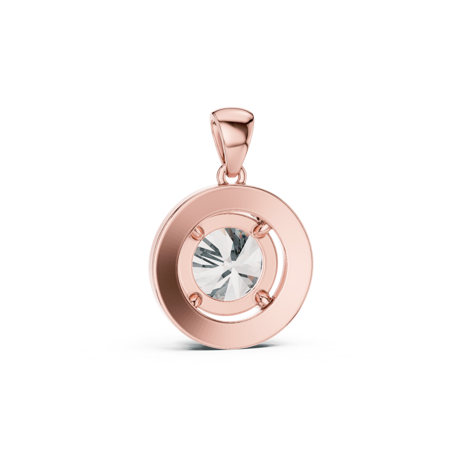Aurora Halo Diamond Pendant