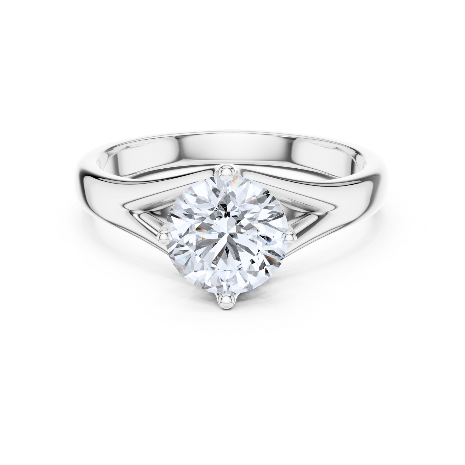 Split Shank Solitaire Ring