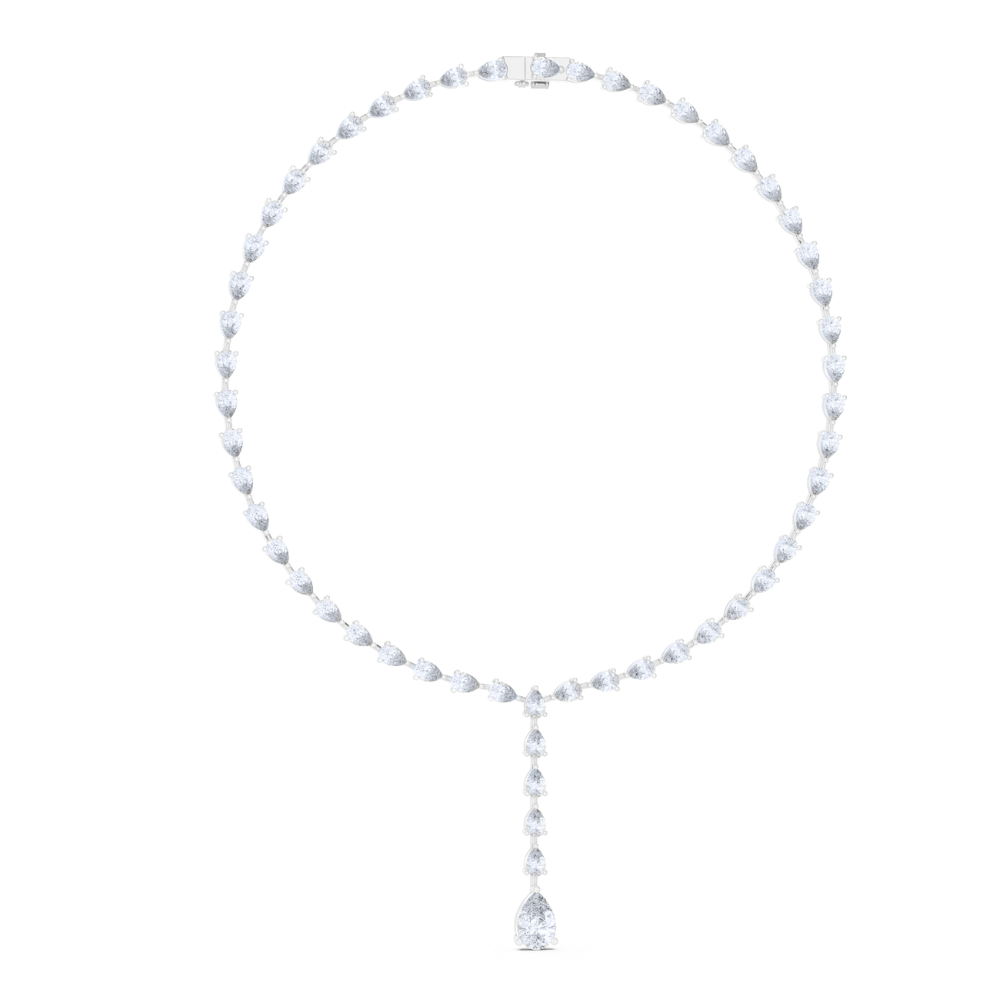 Elara Pear-Cut Drop Necklace