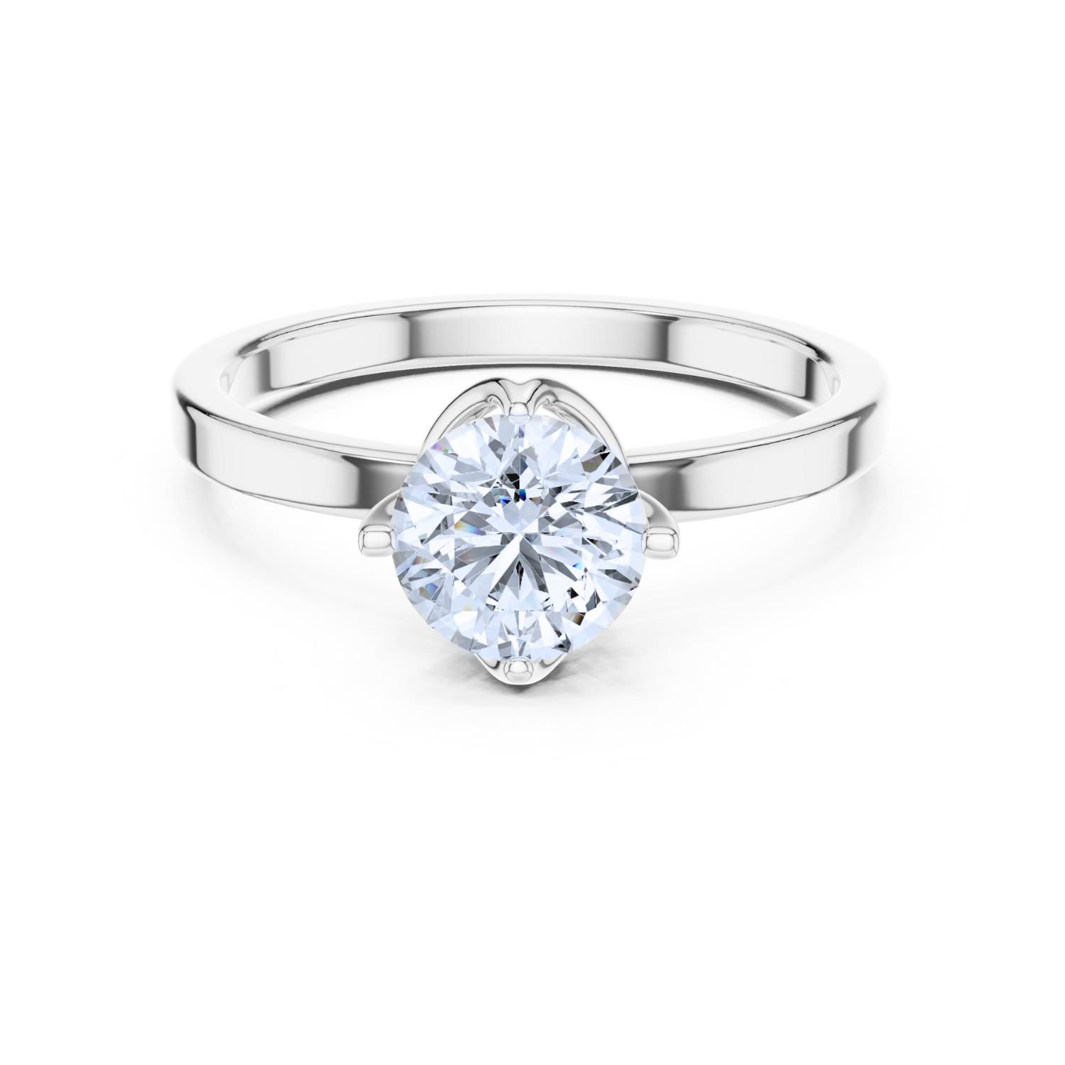 Modern Open Bezel Solitaire Ring