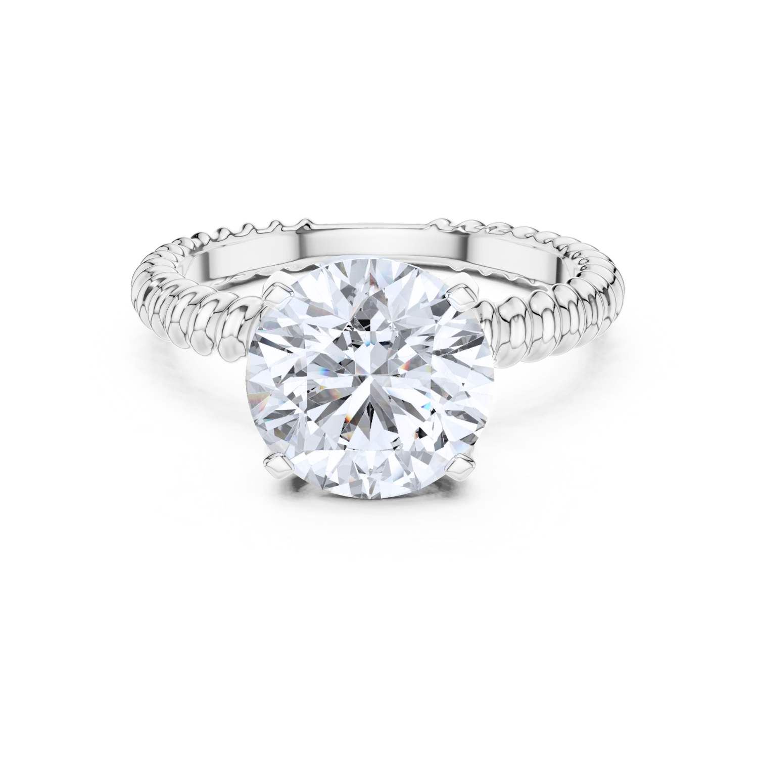 Braided Elegance Solitaire Ring