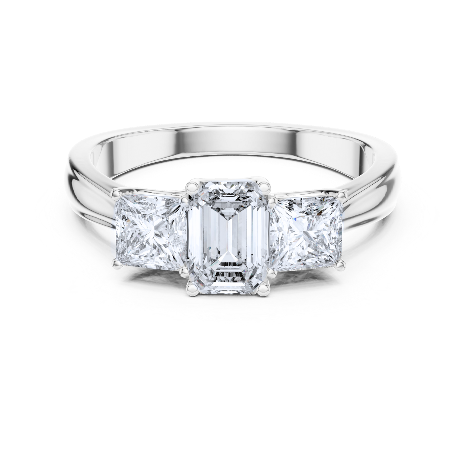 Trilogy Radiance Emerald-Cut Ring