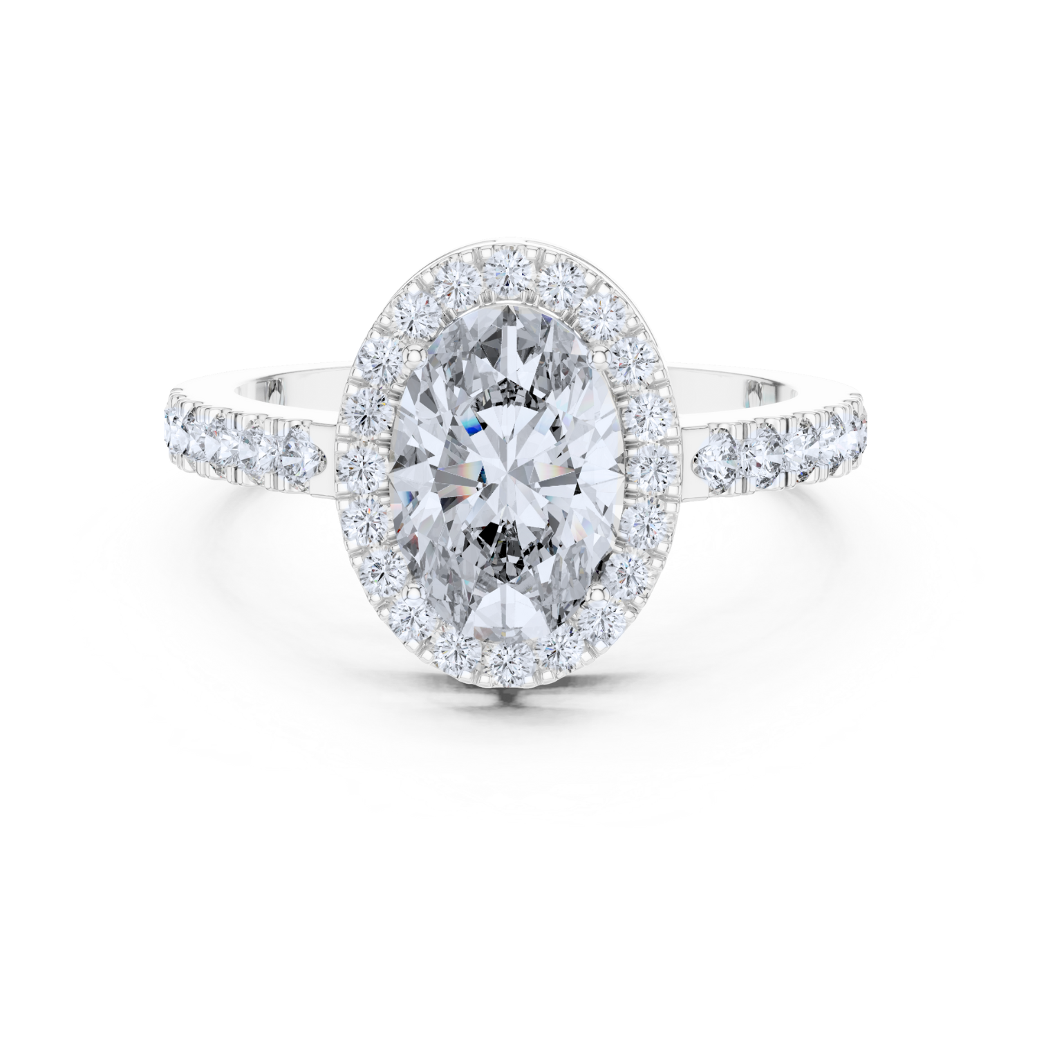 Vera Oval Halo Diamond Ring