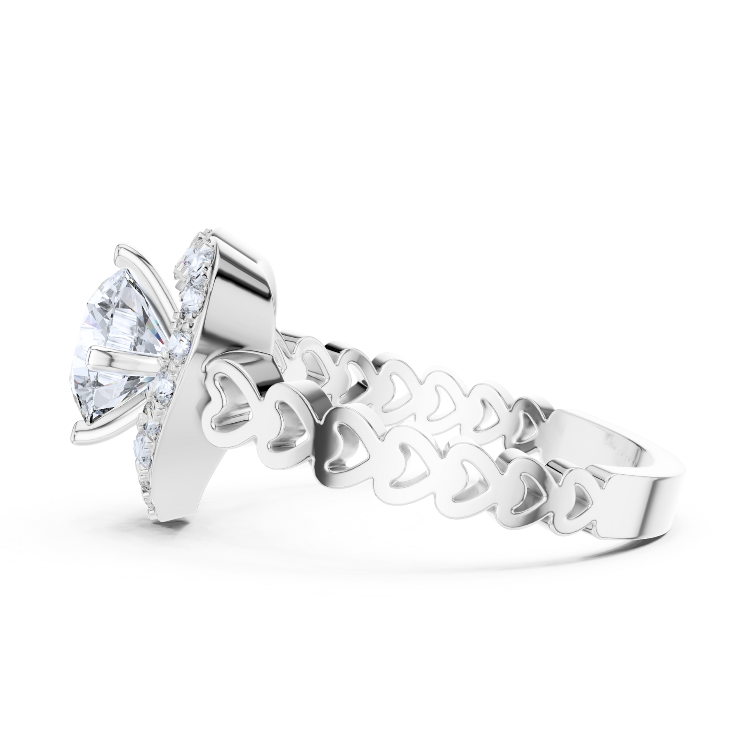 Heart-Inspired Diamond Ring
