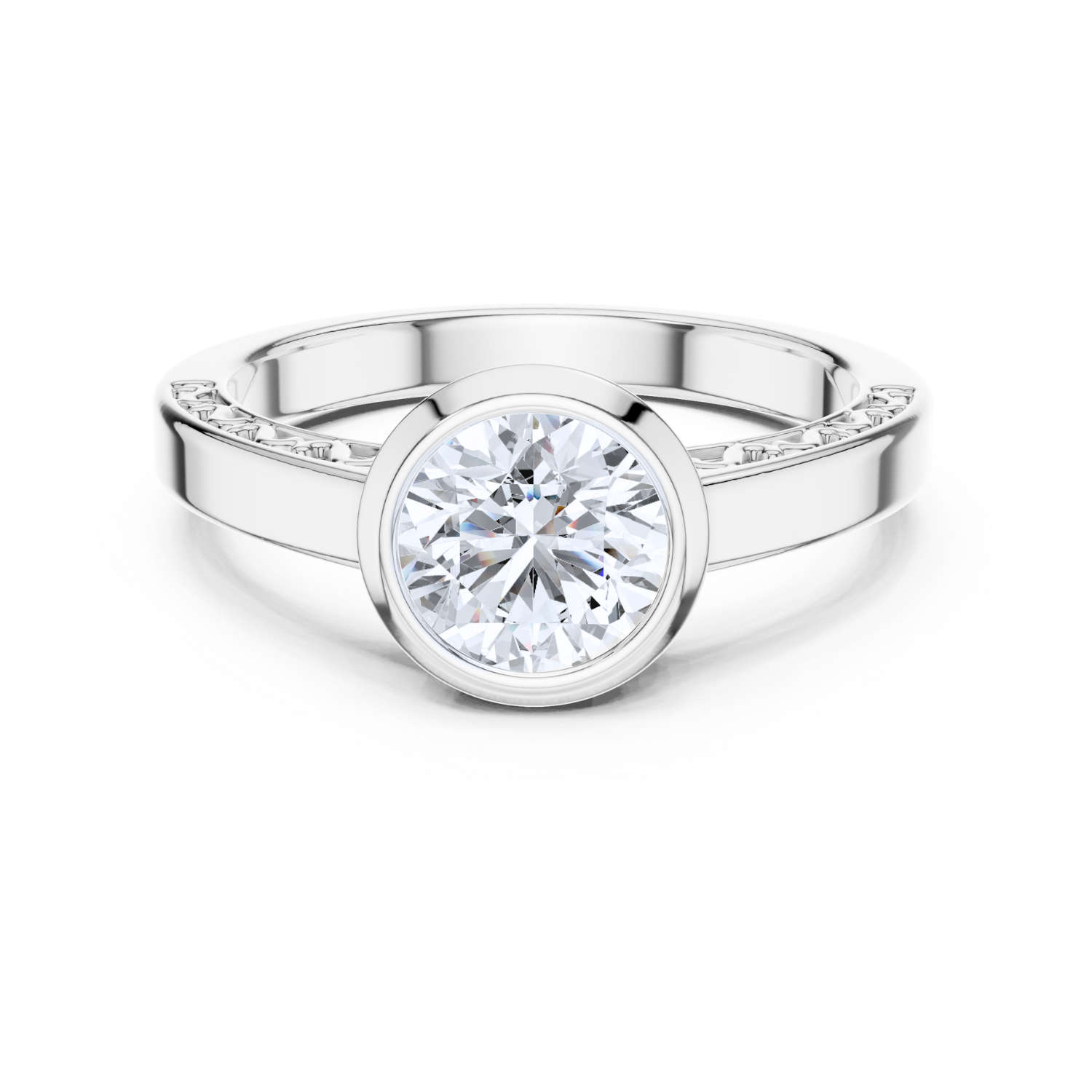 Bezel-Set Solitaire Diamond Ring