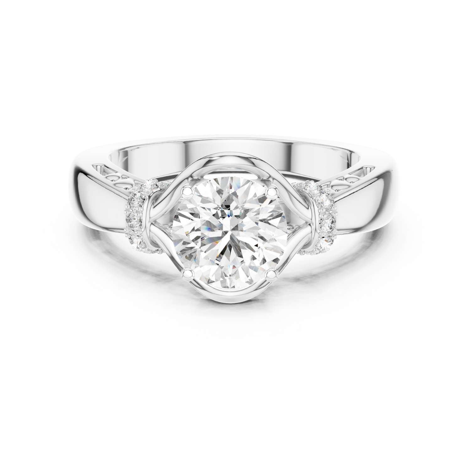 Twisted Filigree Diamond Ring