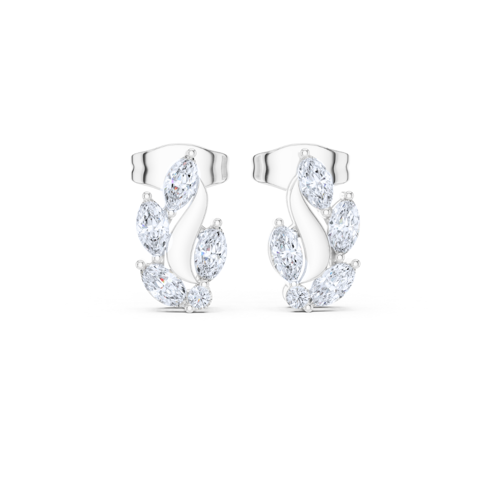 Golden Vine Marquise Diamond Earrings