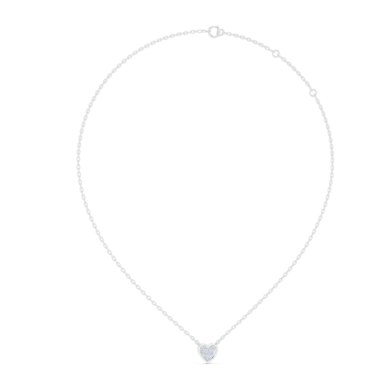 Pave Heart Diamond Pendant