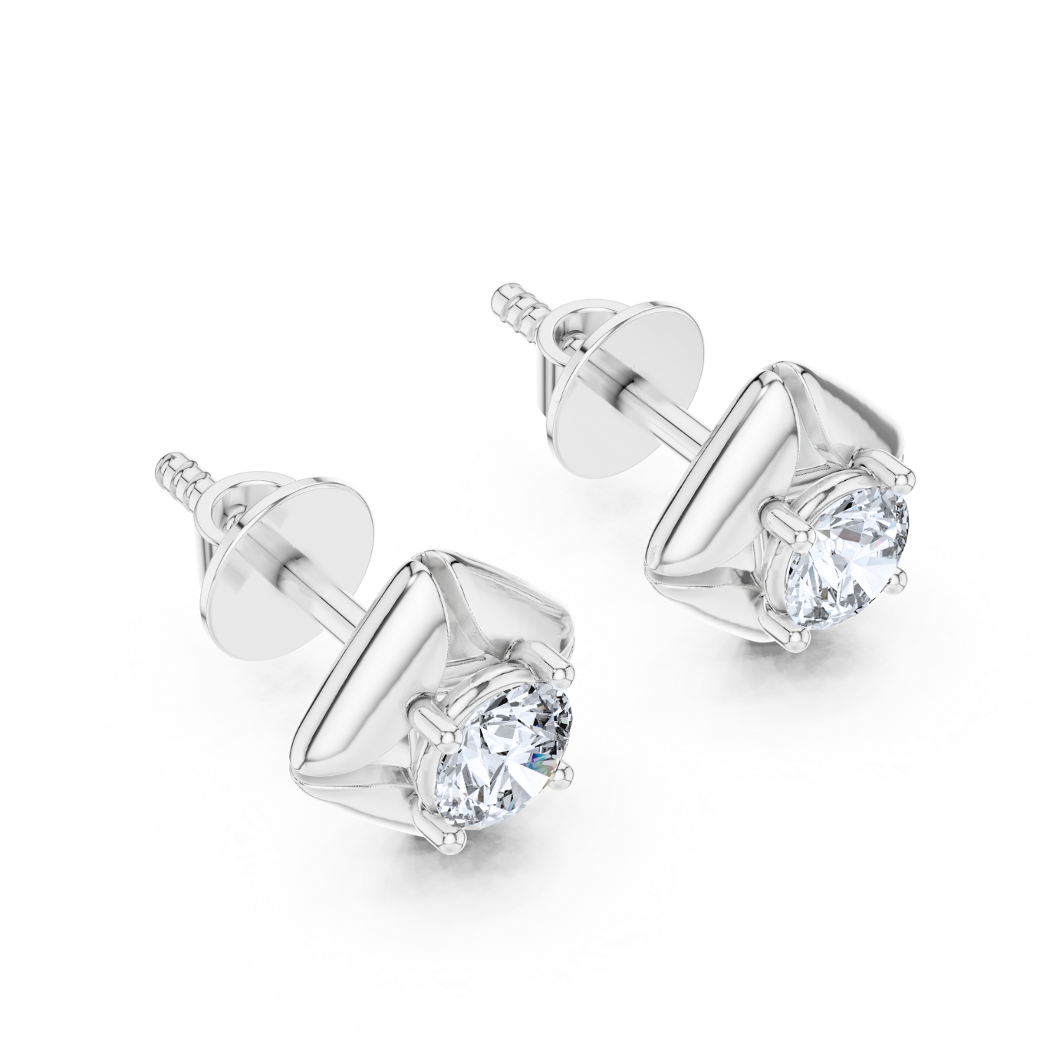 Radiant Diamond Studs Earrings