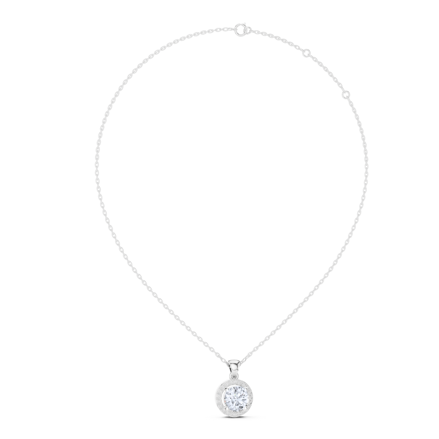 Celestial Halo Diamond Pendant