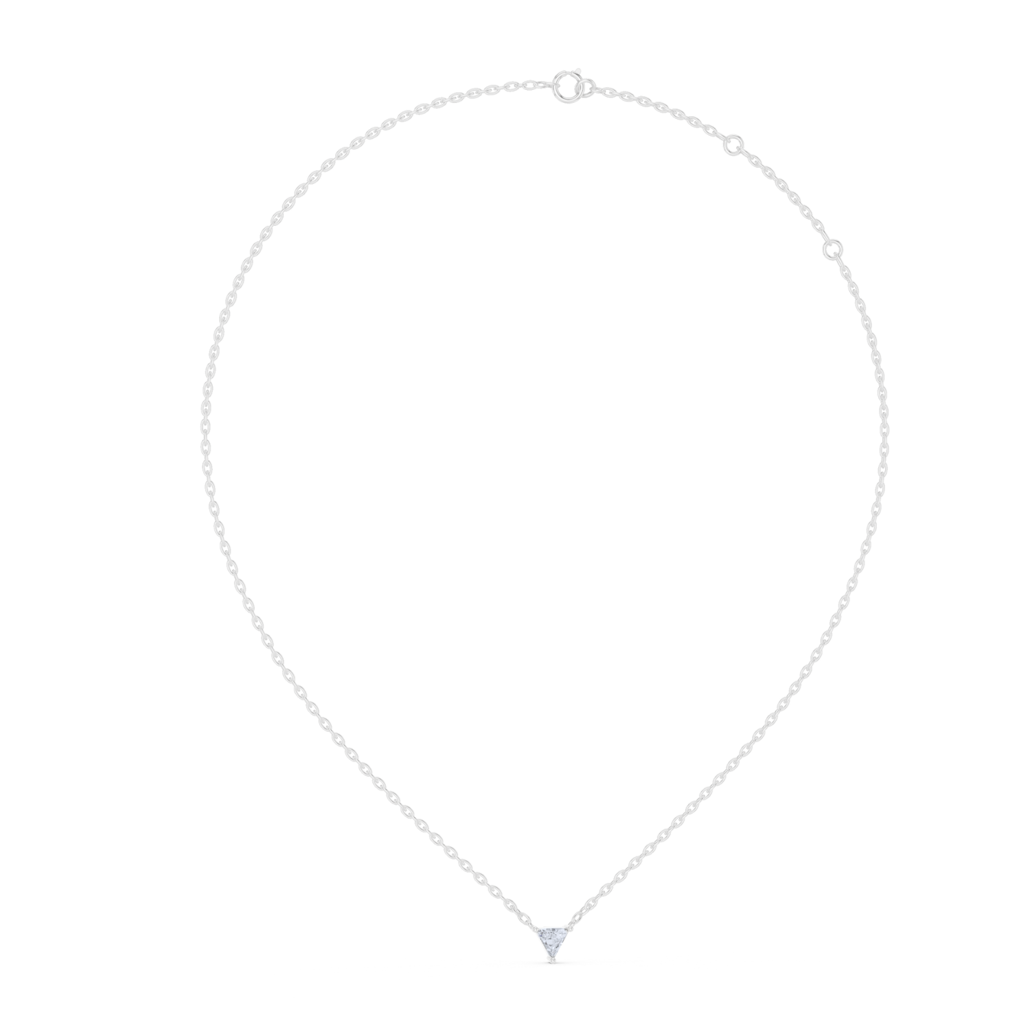 V-Shaped Diamond Pendant
