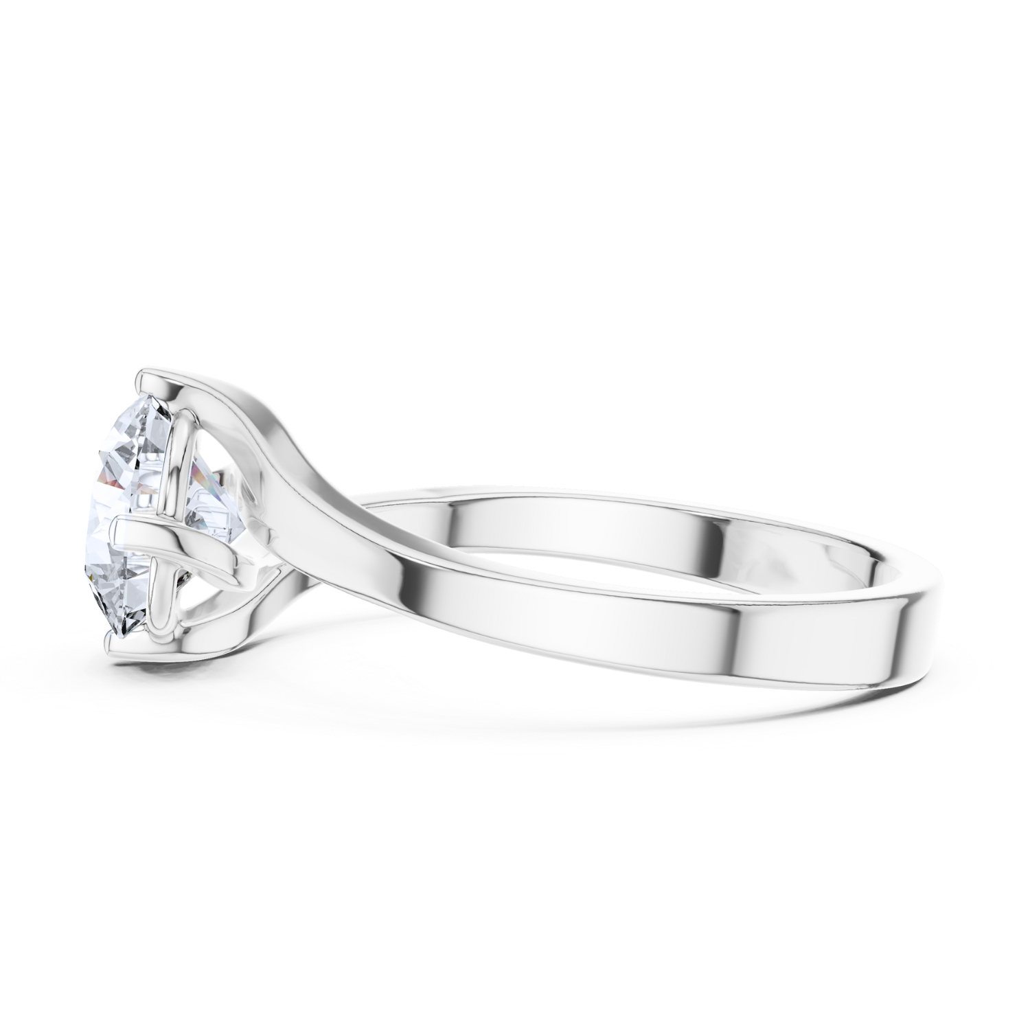 Twisted Shank Solitaire Ring