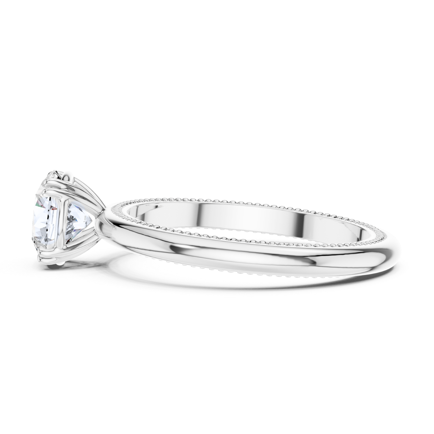 Classic Milgrain Solitaire Ring