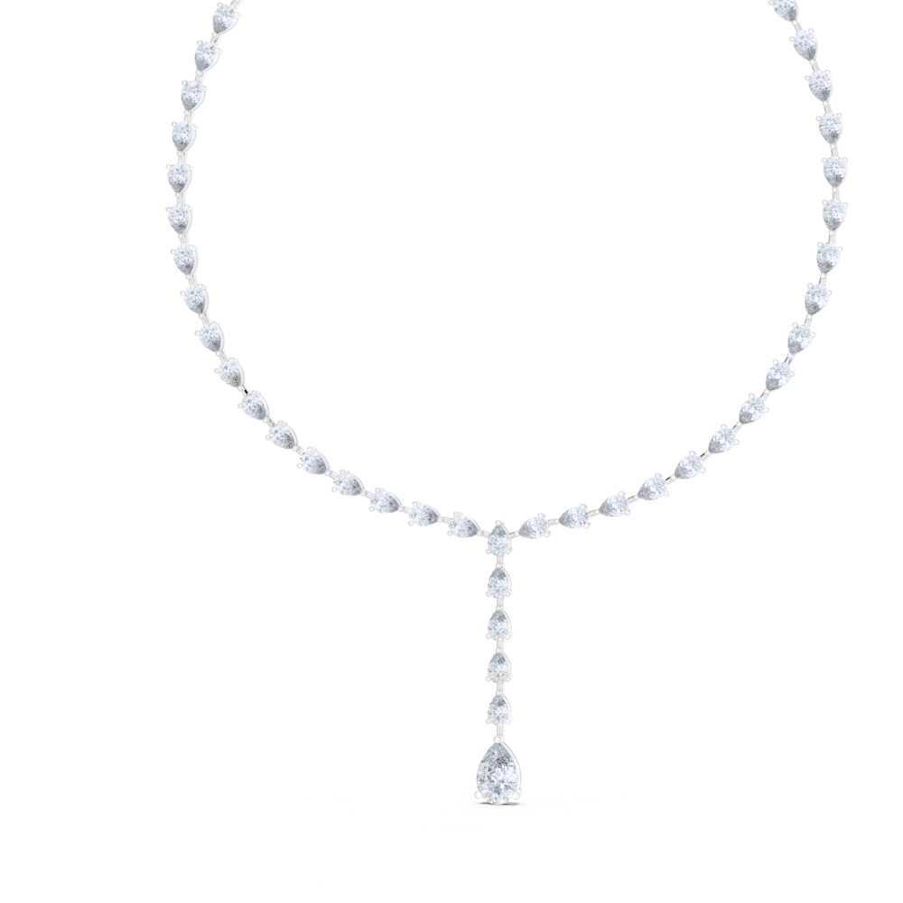 Elara Pear-Cut Drop Necklace