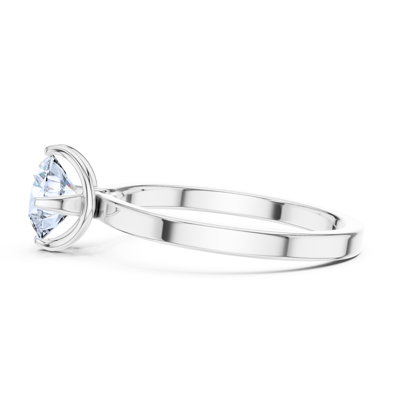 Modern Open Bezel Solitaire Ring
