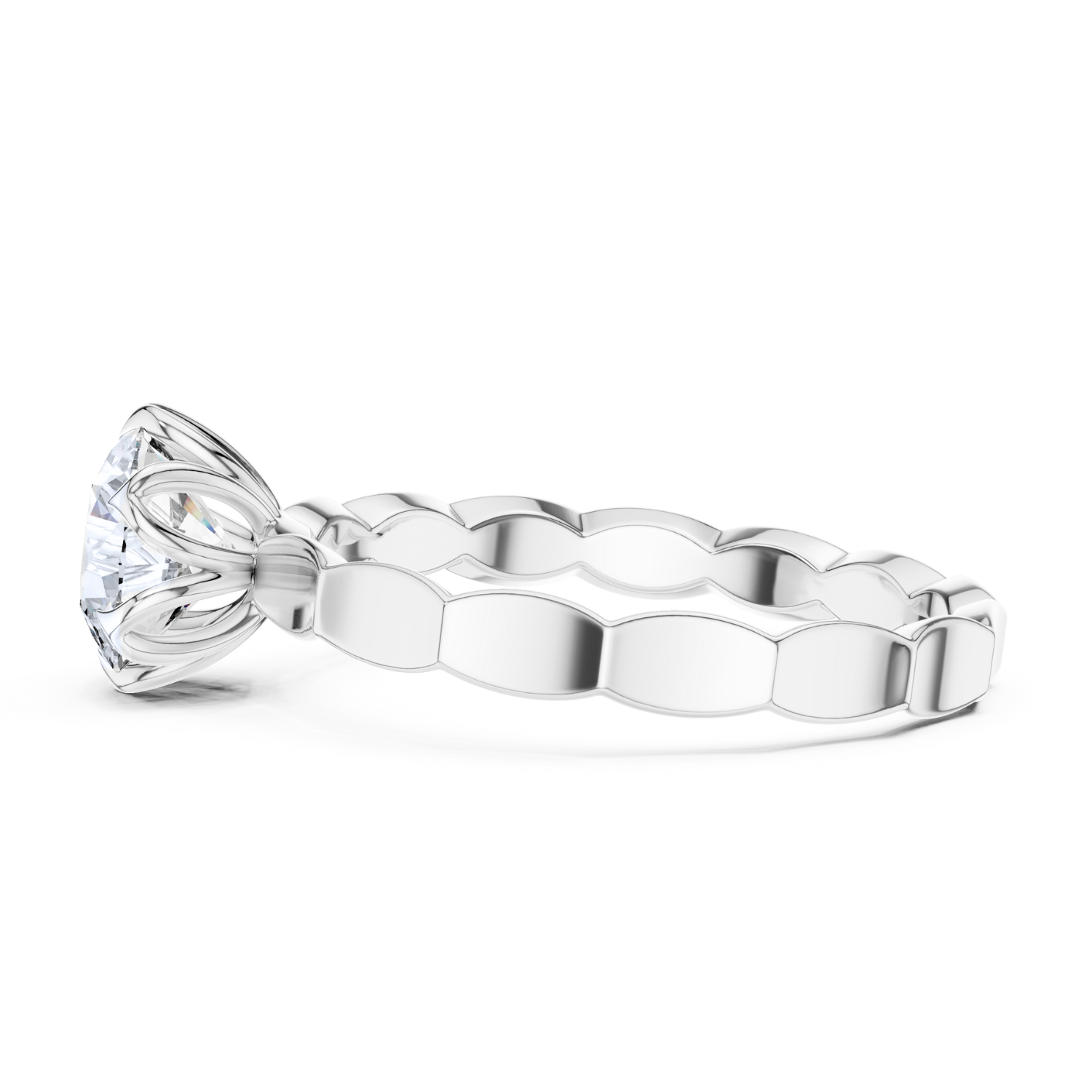 Floral-Inspired Solitaire Ring