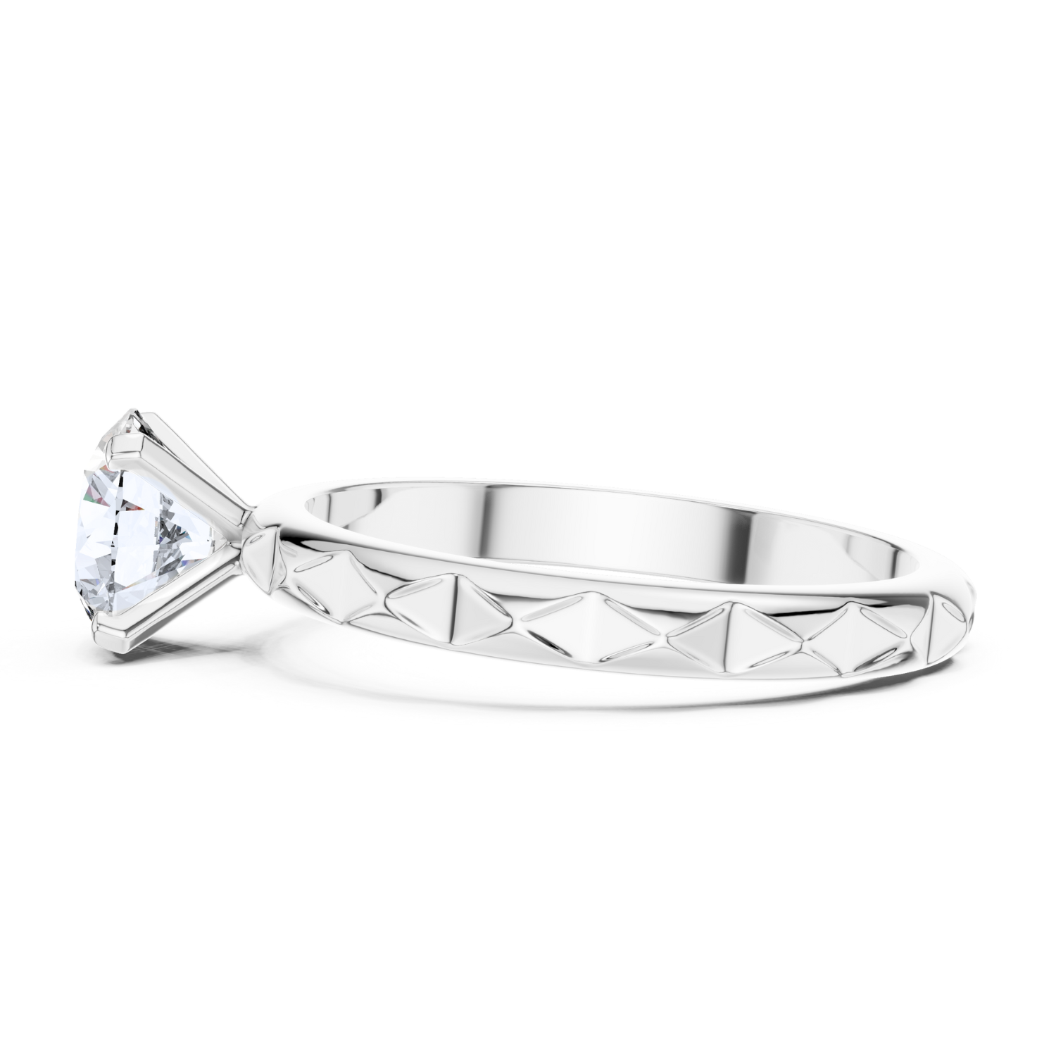 Geometric-Inspired Solitaire Ring