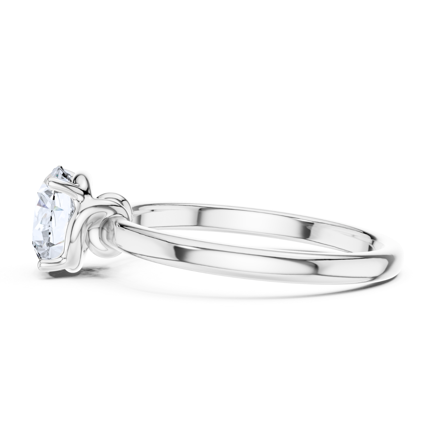 Twisted Knot Solitaire Ring