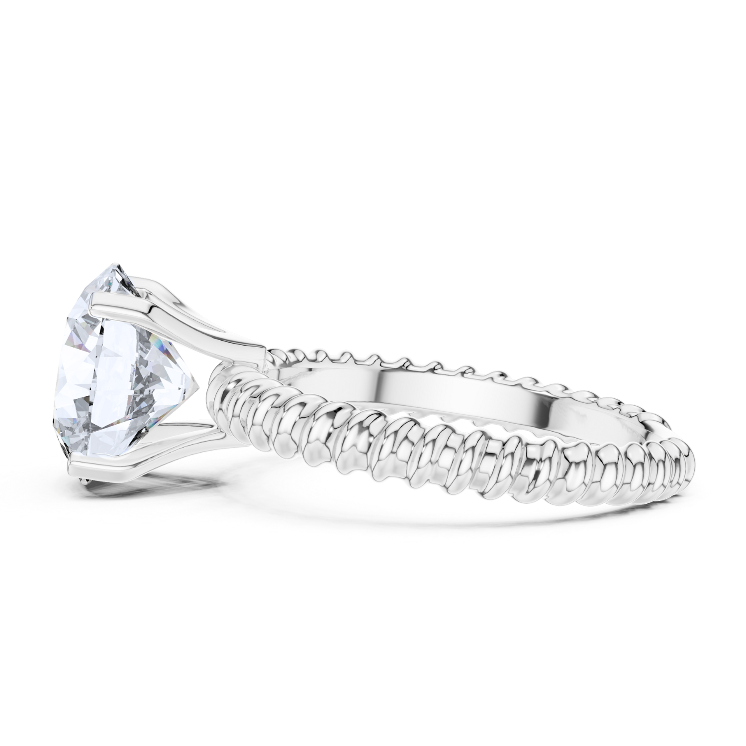 Braided Elegance Solitaire Ring