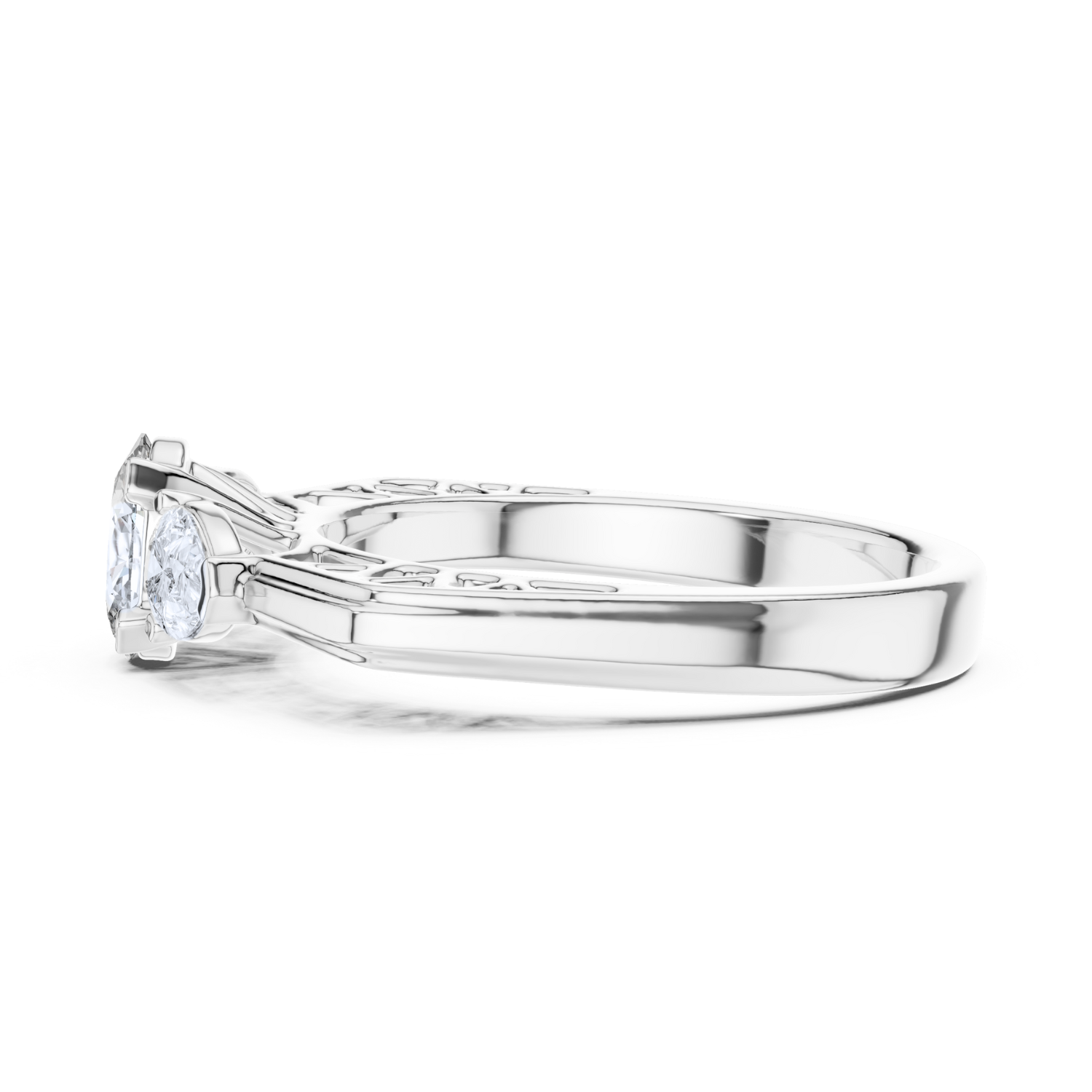Elysia Three-Stone Oval Ring