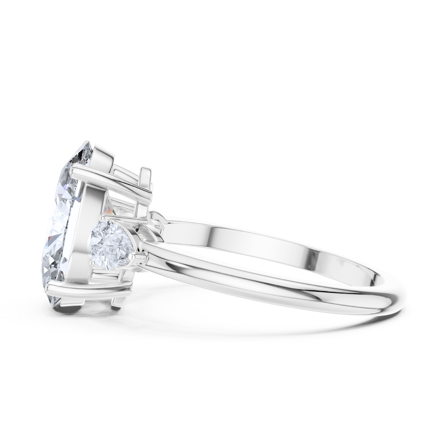 Oval-Cut Three-Stone Diamond Ring