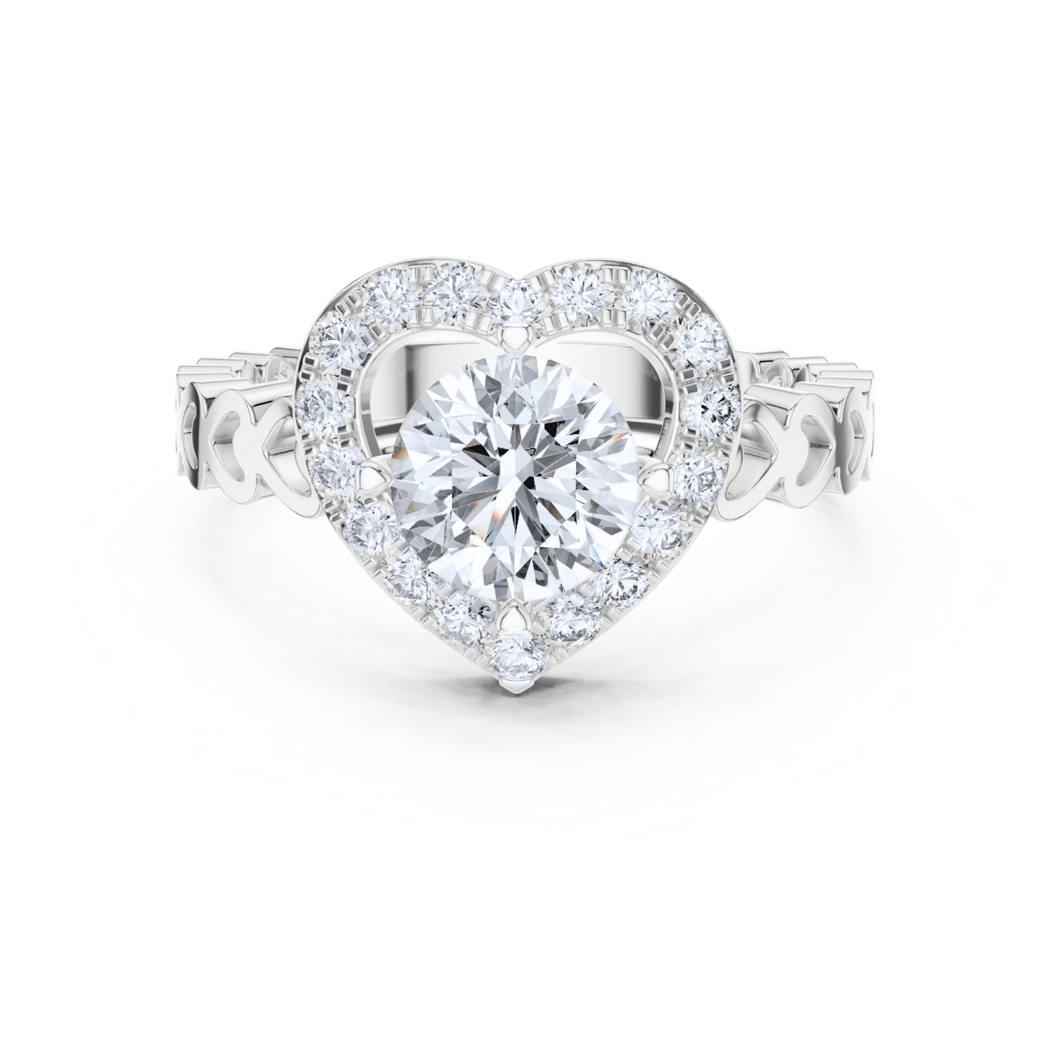 Heart-Inspired Diamond Ring