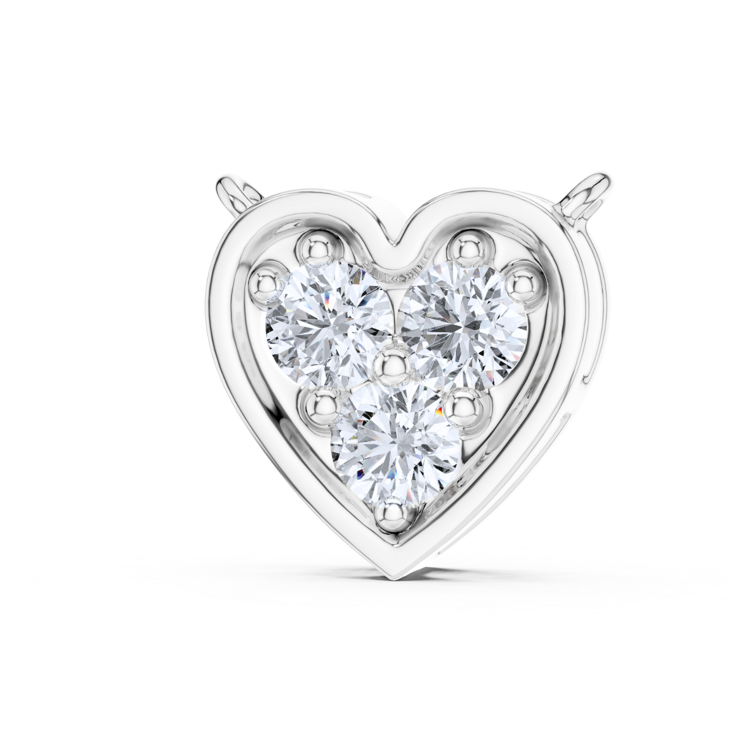 Pave Heart Diamond Pendant