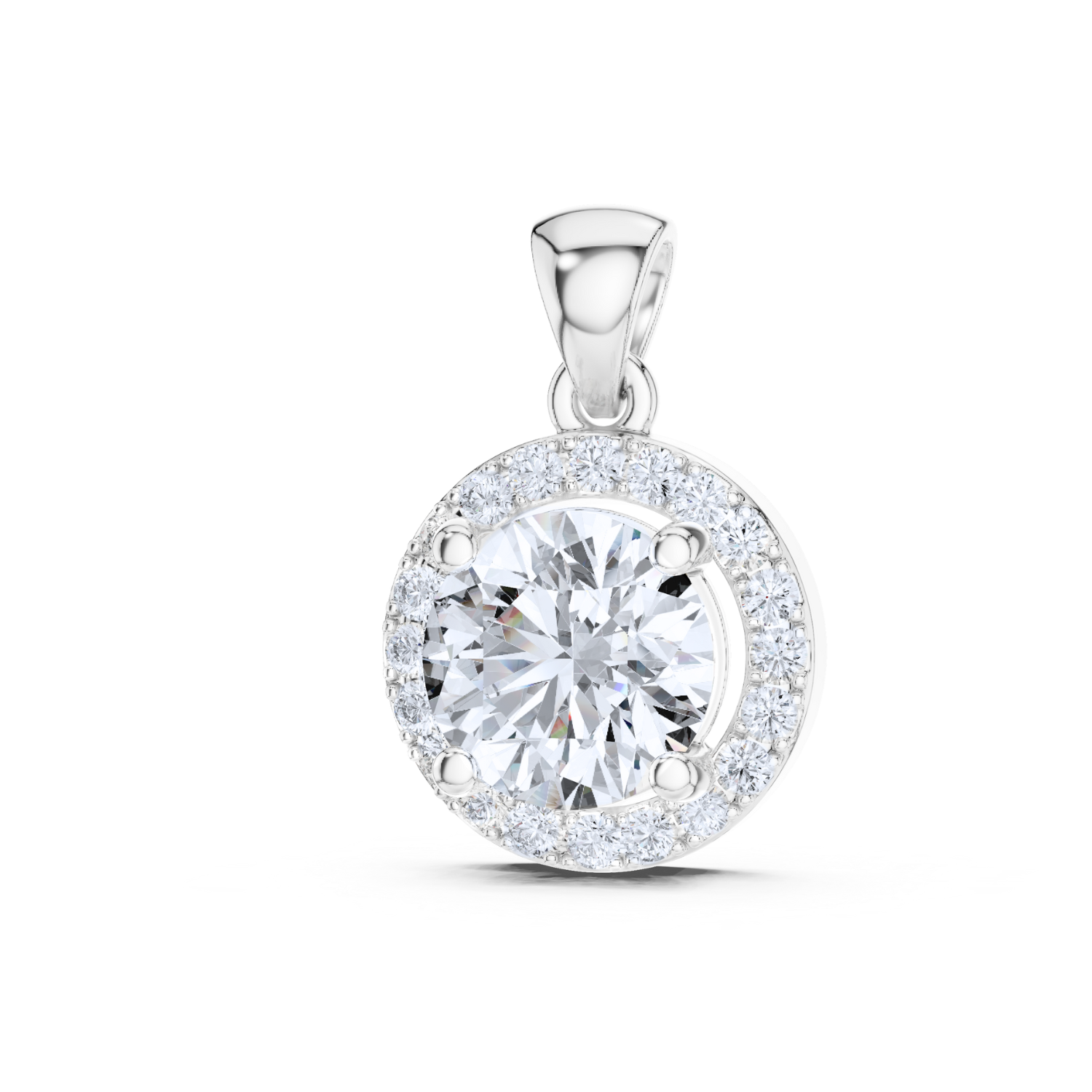Celestial Halo Diamond Pendant