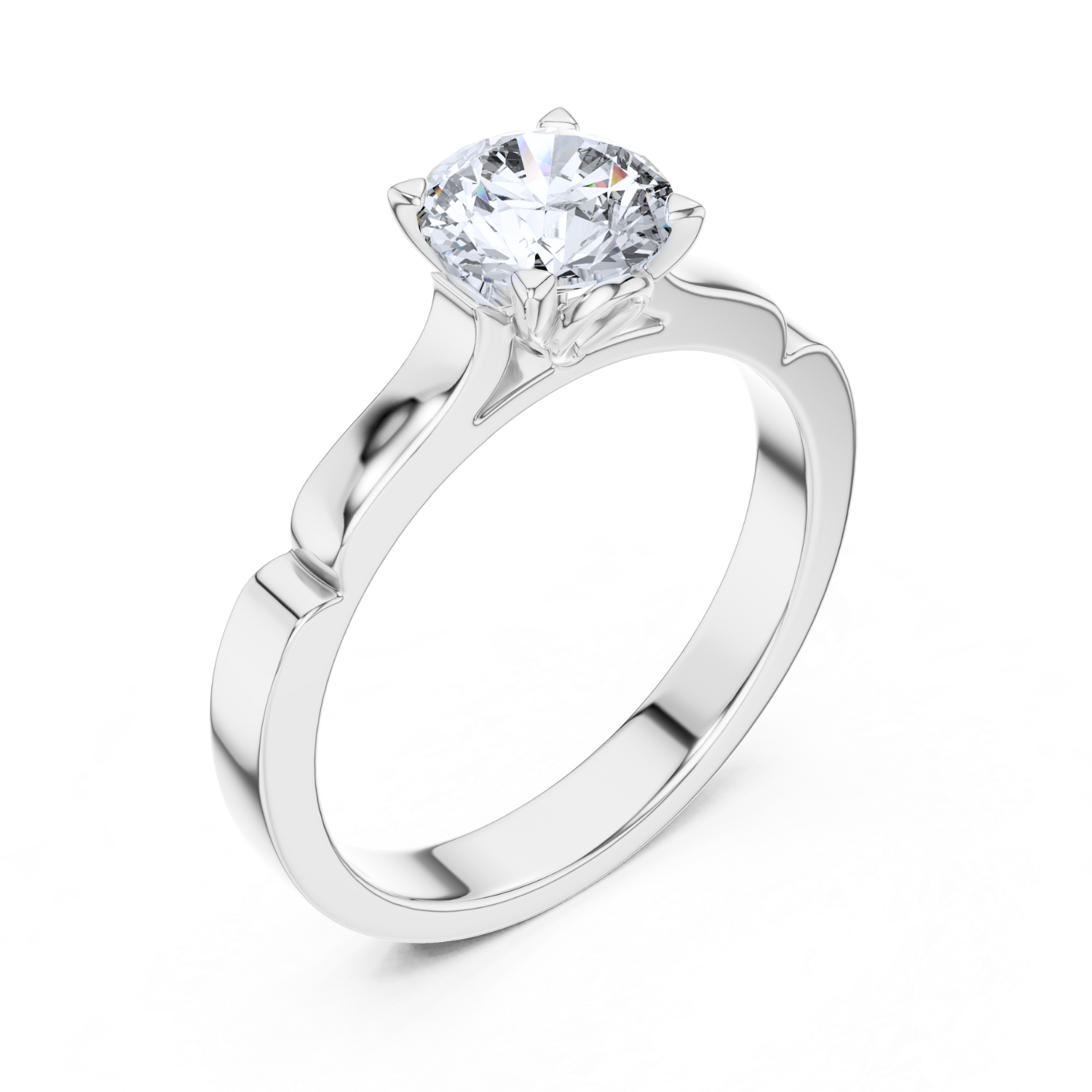 Radiant Diamond Solitaire Ring