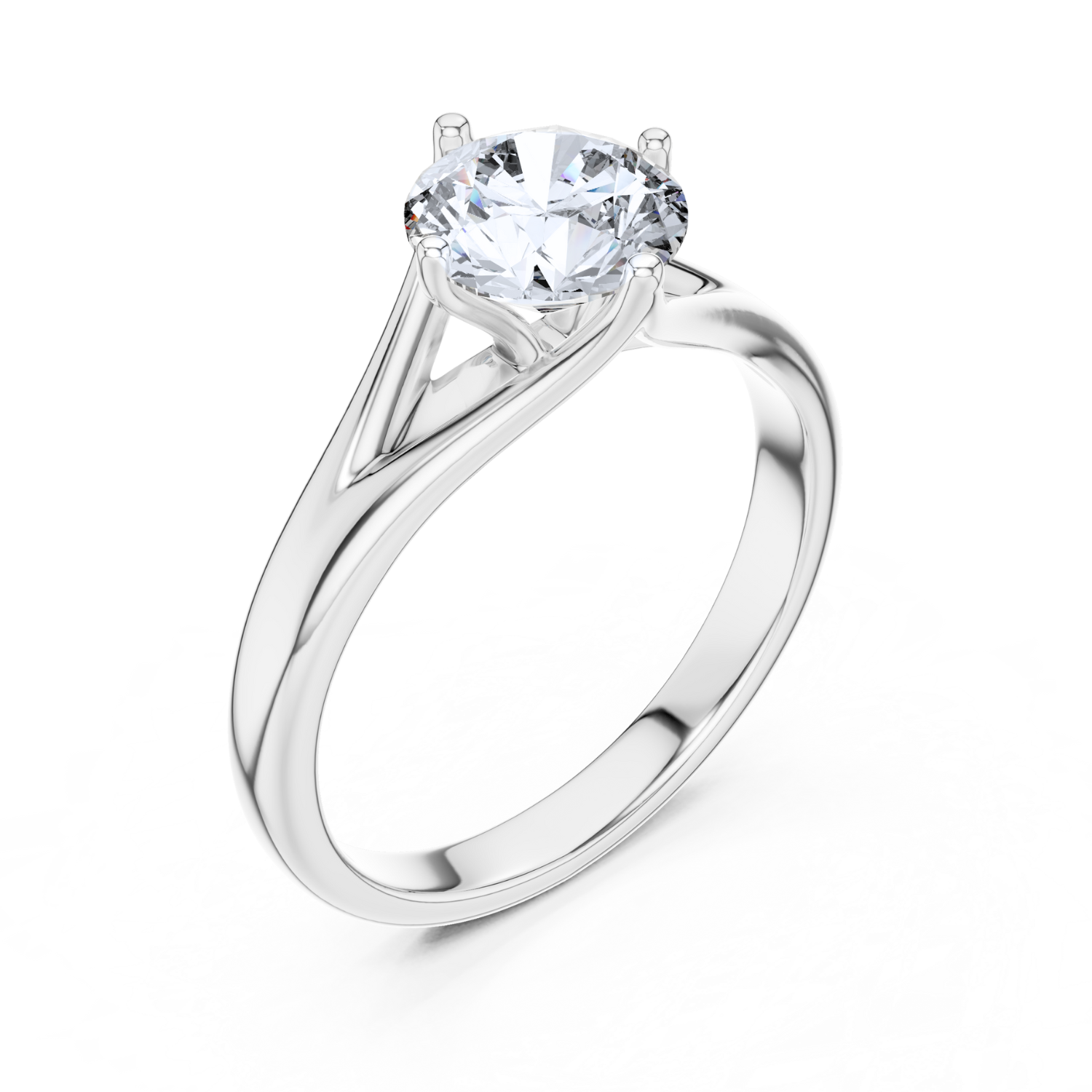 Split Shank Solitaire Ring