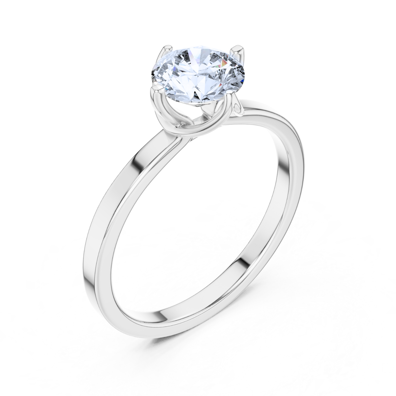 Modern Open Bezel Solitaire Ring