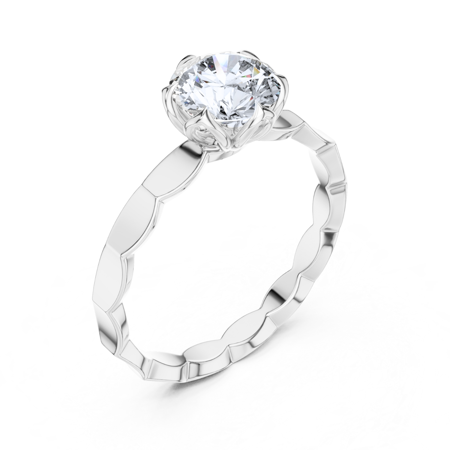 Floral-Inspired Solitaire Ring