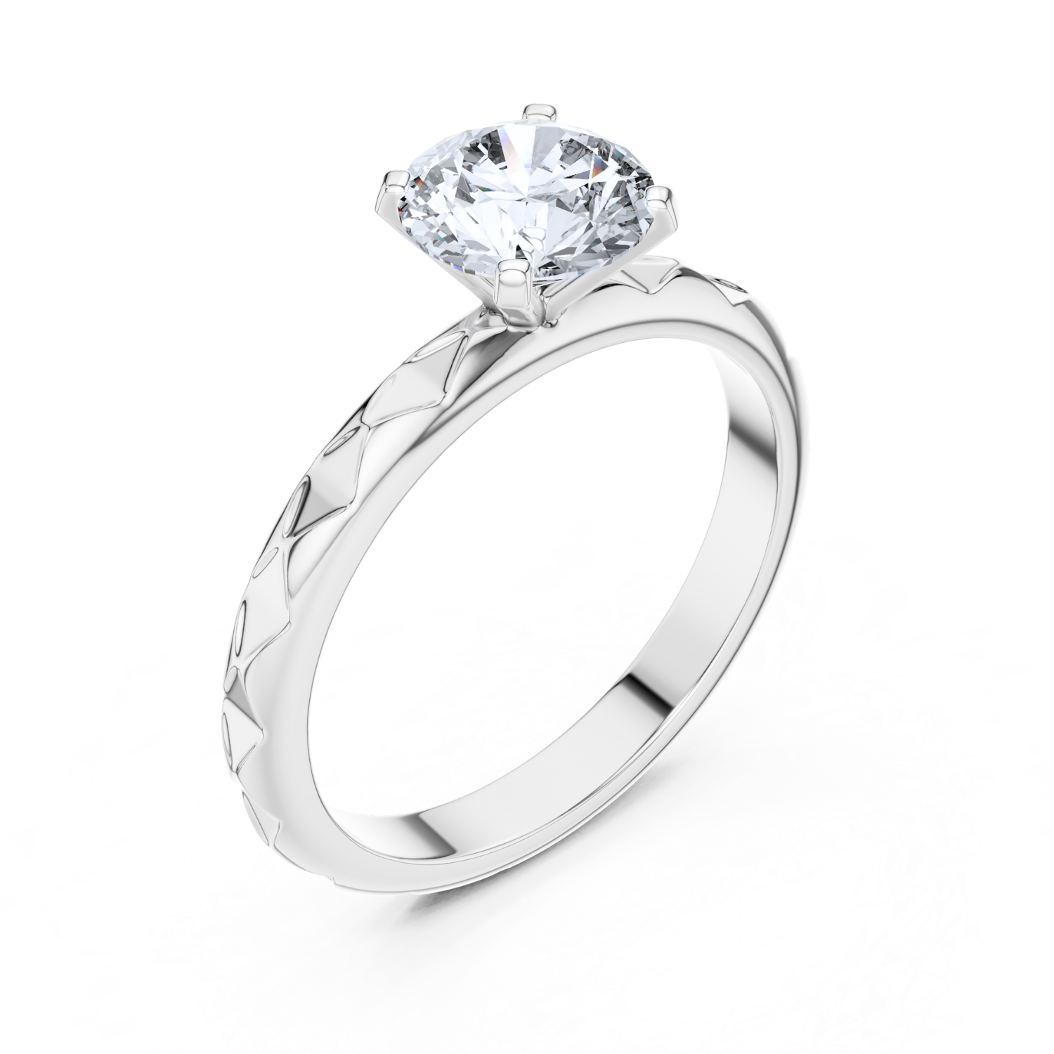 Geometric-Inspired Solitaire Ring