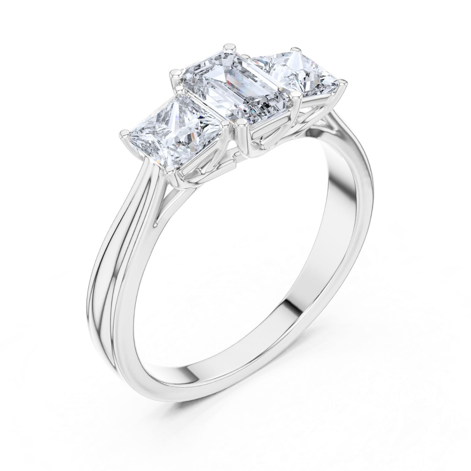 Trilogy Radiance Emerald-Cut Ring