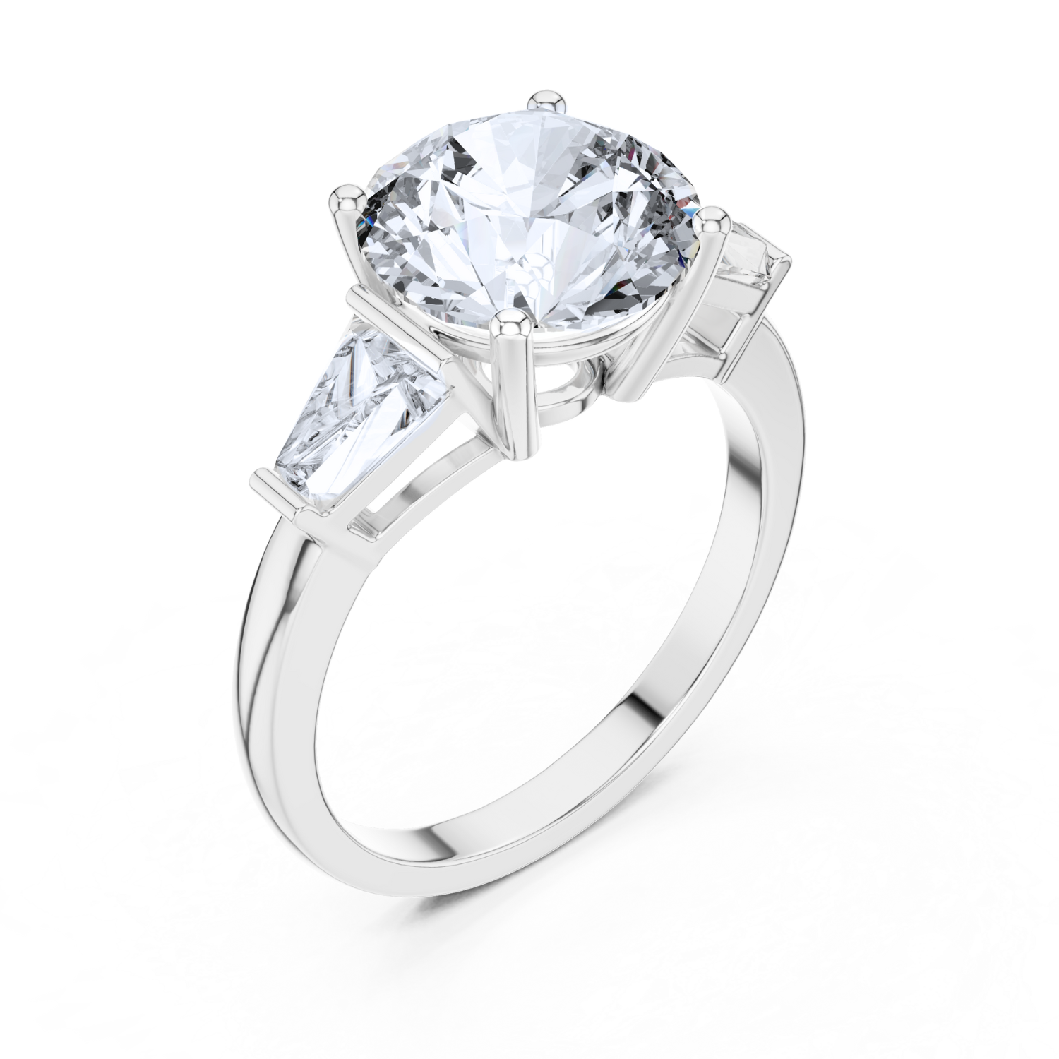 Classic Trio Round Diamond Ring