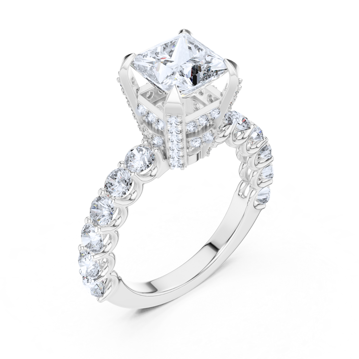 Imperial Crown Princess-Cut Ring