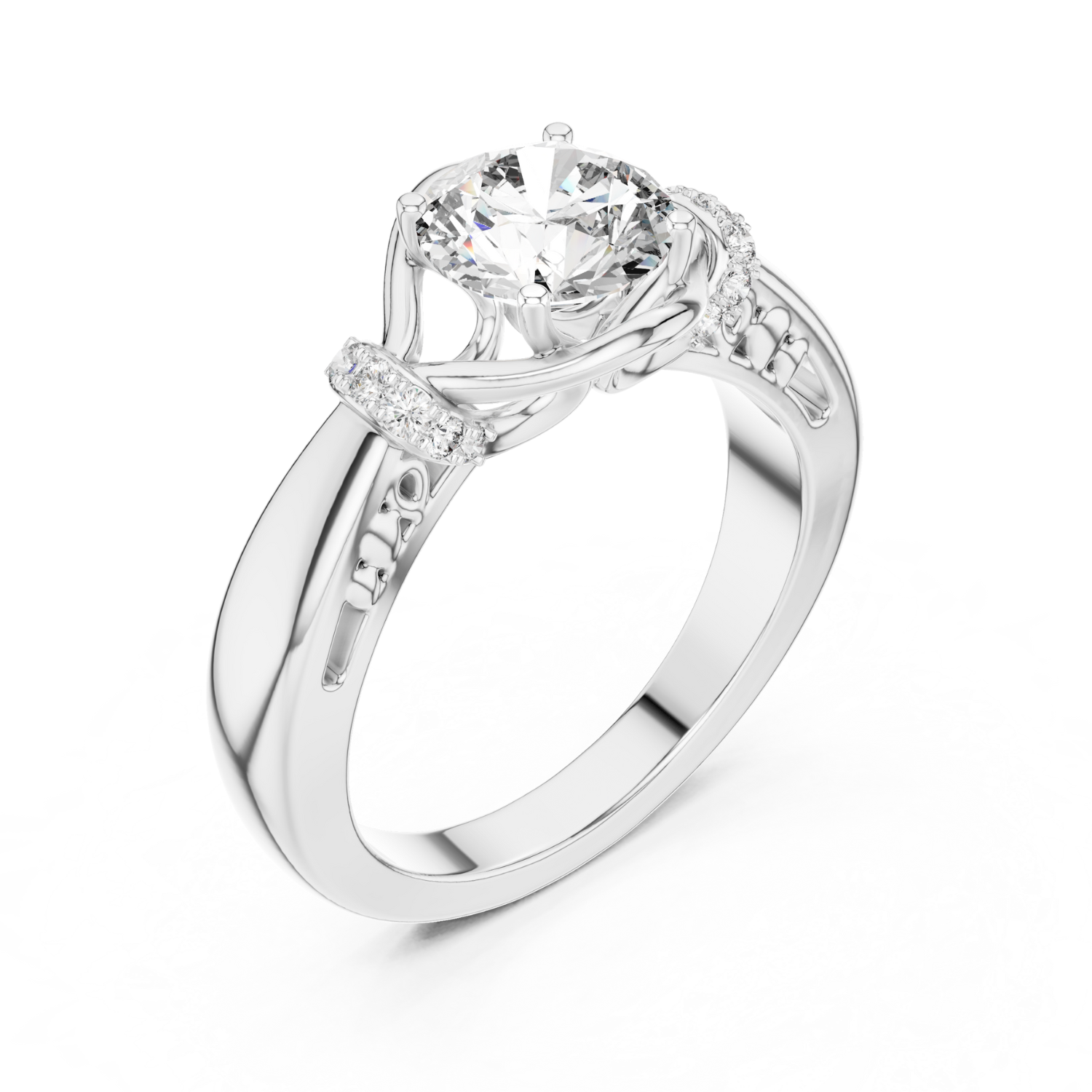 Twisted Filigree Diamond Ring
