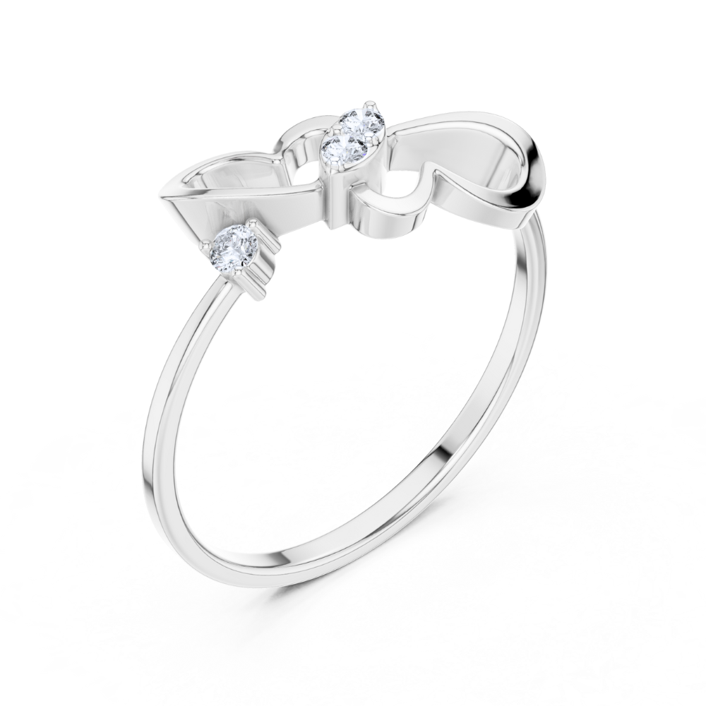 Double-Heart Infinity Style Ring