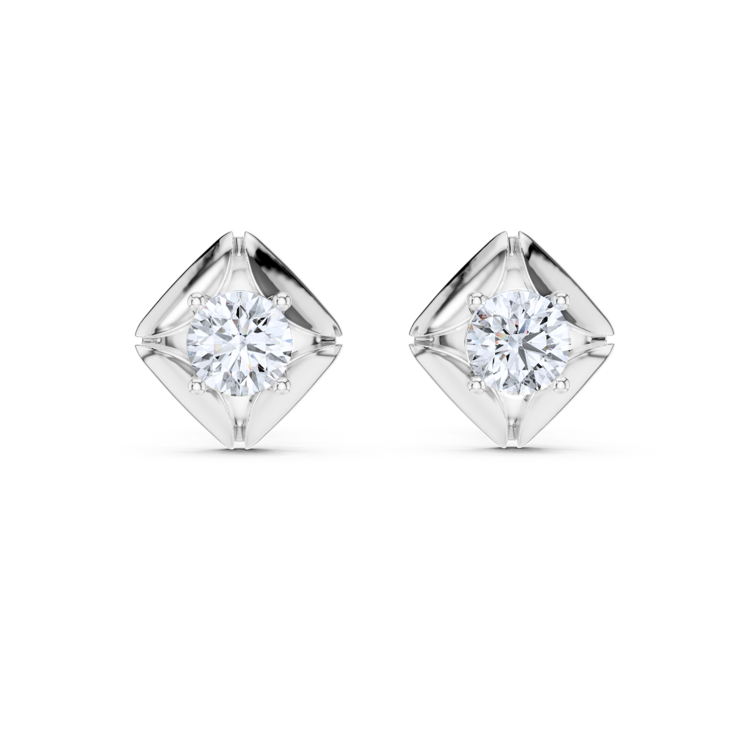 Radiant Diamond Studs Earrings