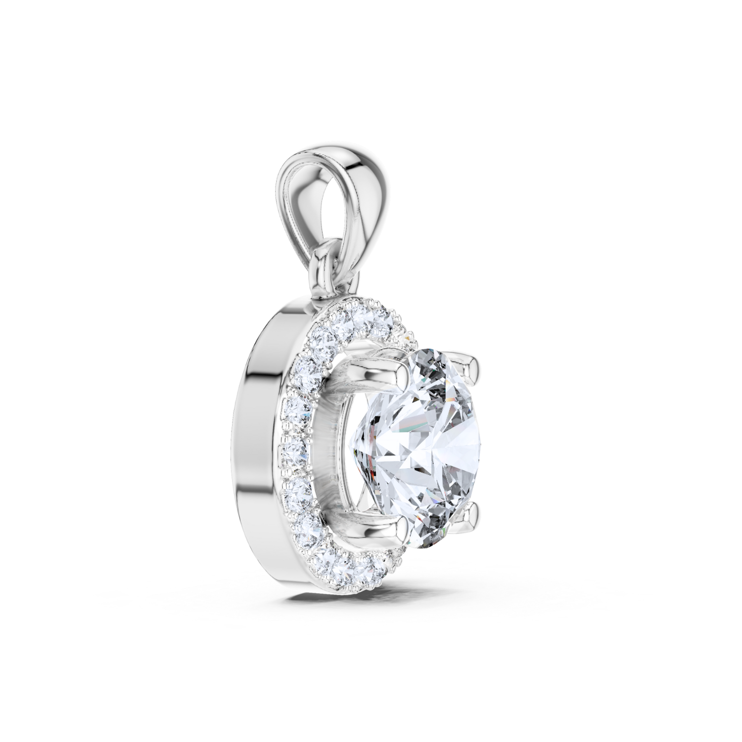 Celestial Halo Diamond Pendant