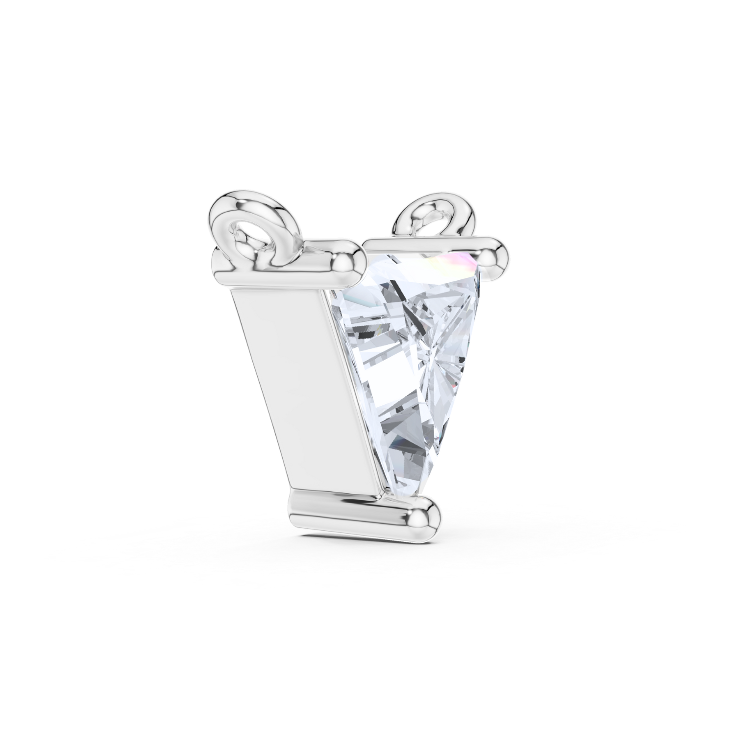 V-Shaped Diamond Pendant