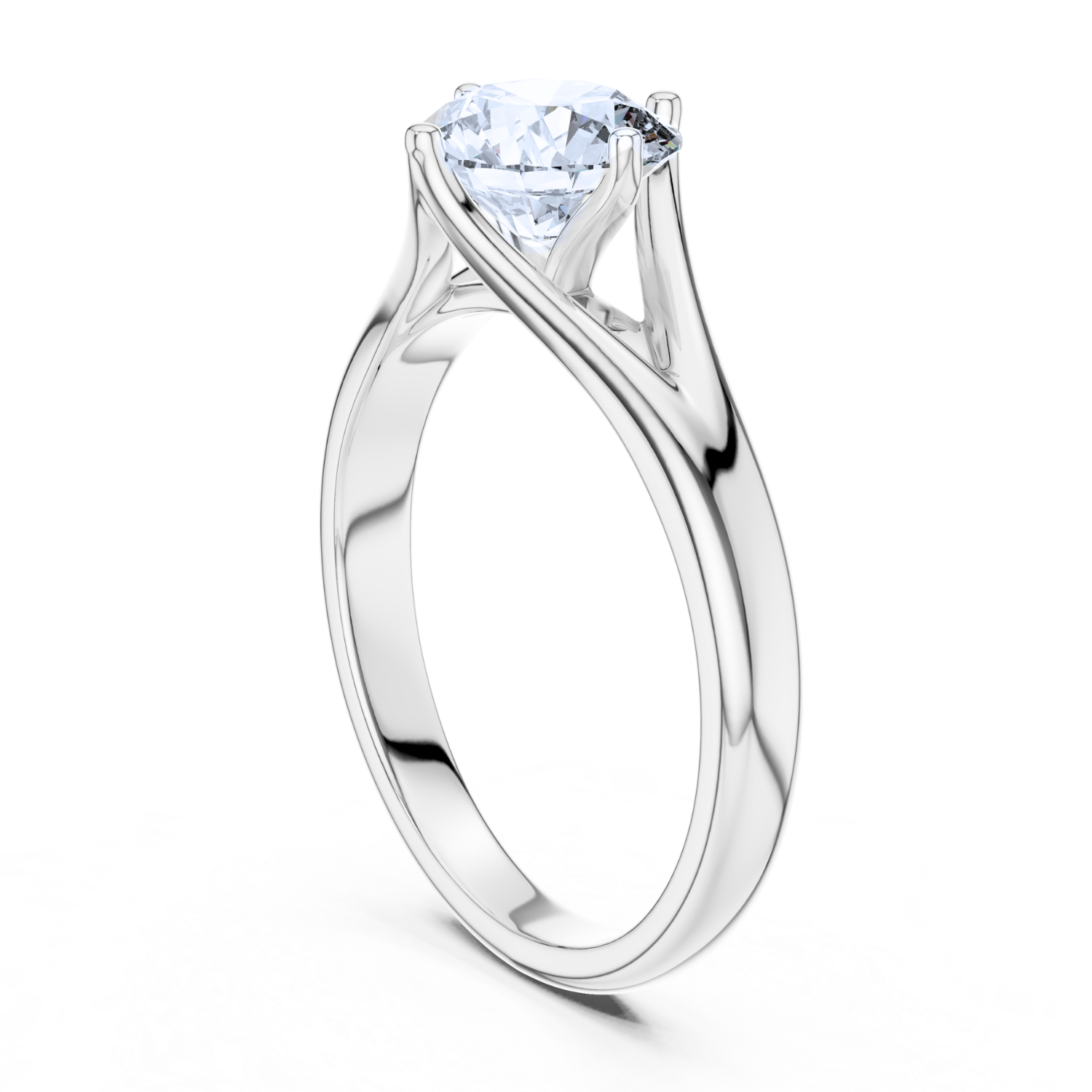 Split Shank Solitaire Ring