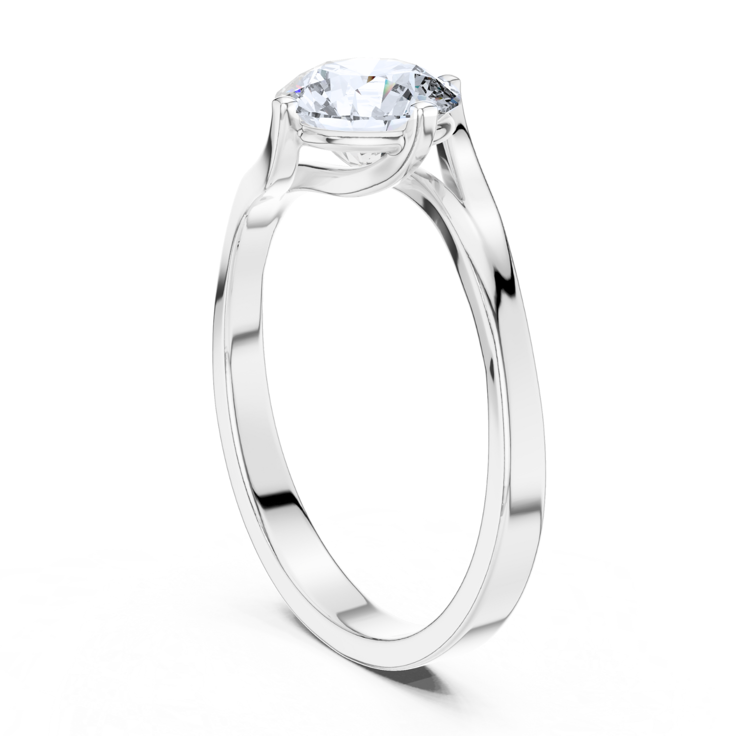 Twisted Shank Solitaire Ring