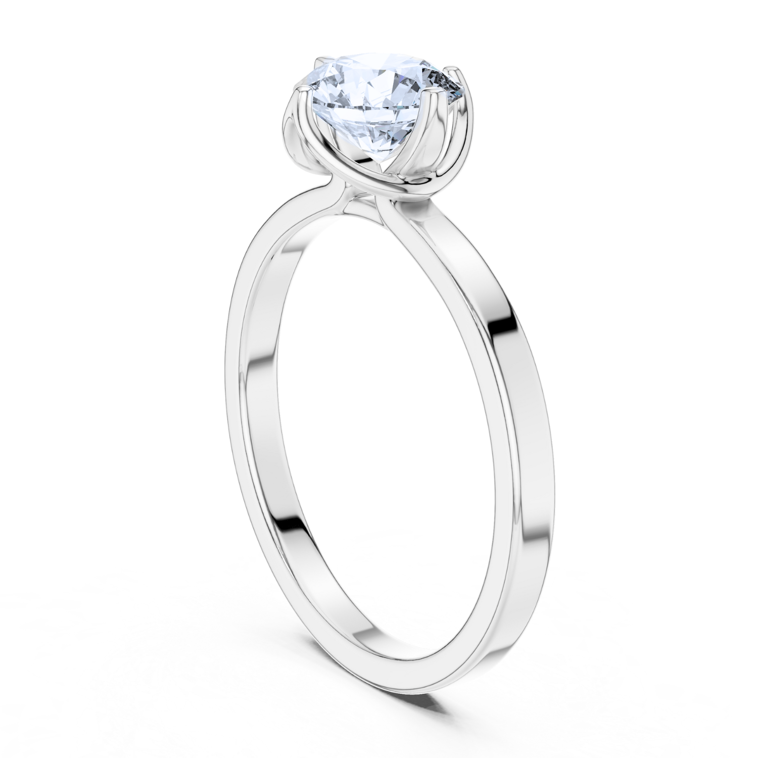 Modern Open Bezel Solitaire Ring