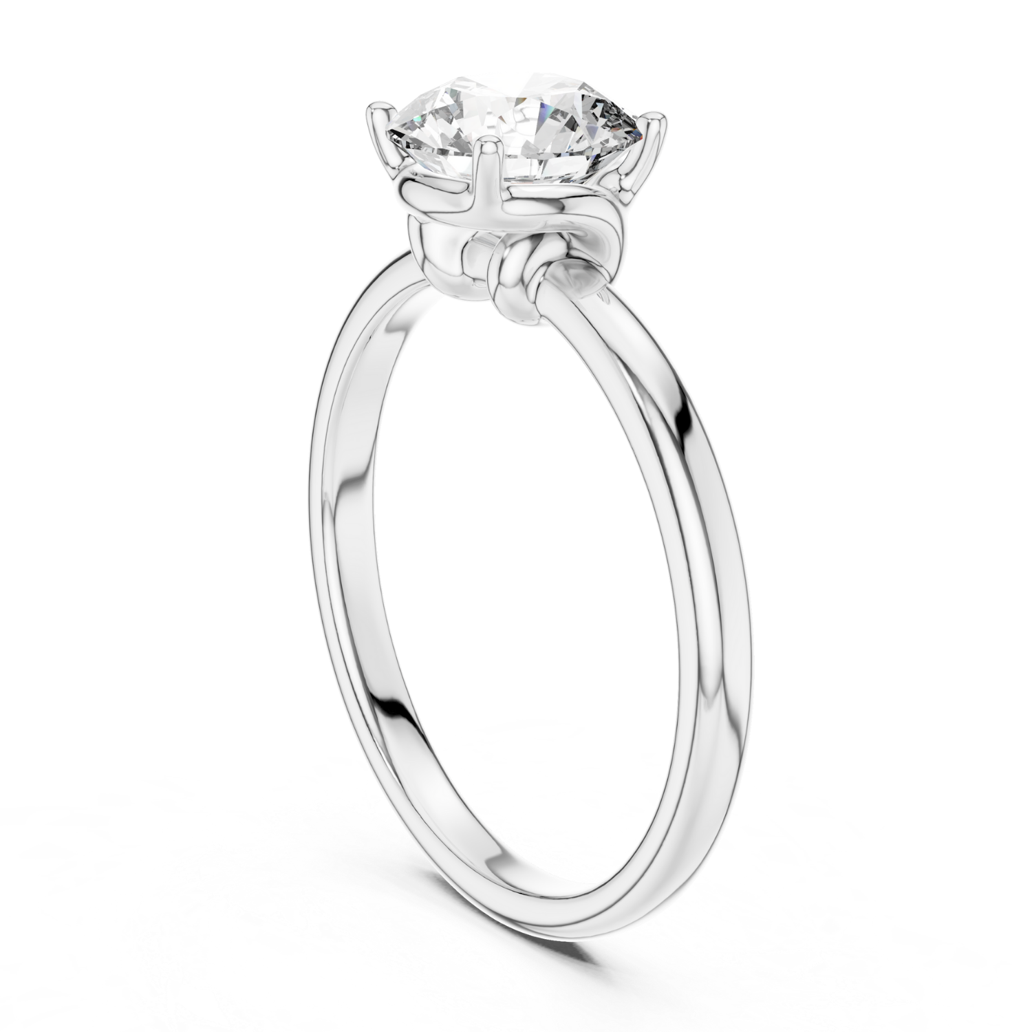 Twisted Knot Solitaire Ring