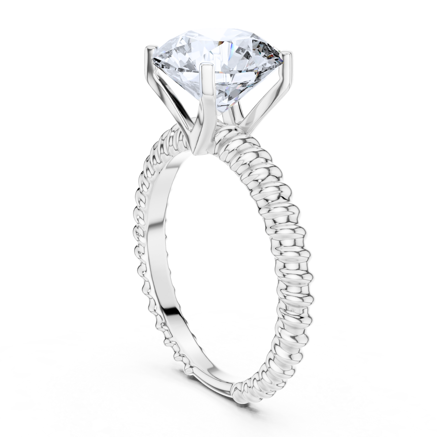 Braided Elegance Solitaire Ring