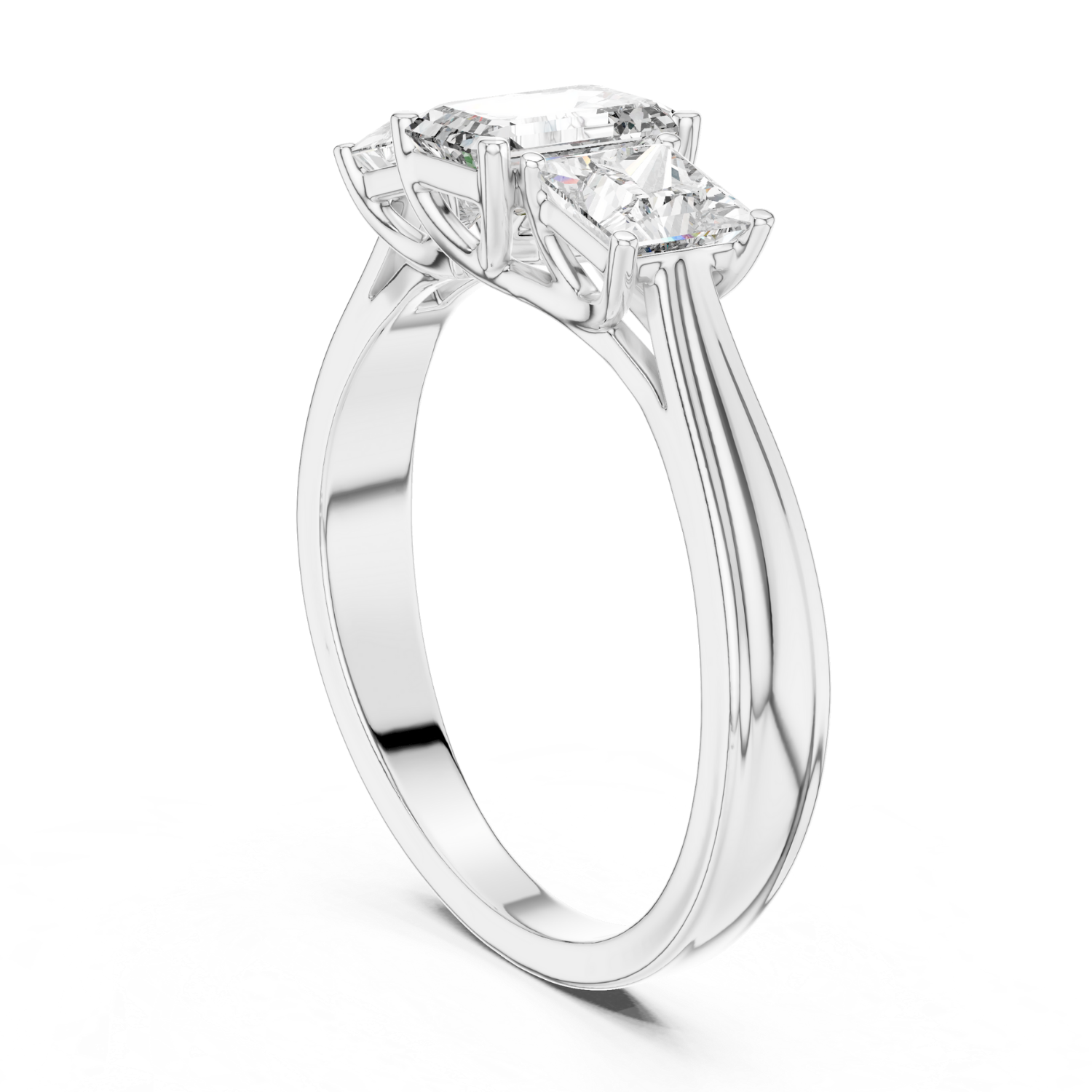 Trilogy Radiance Emerald-Cut Ring