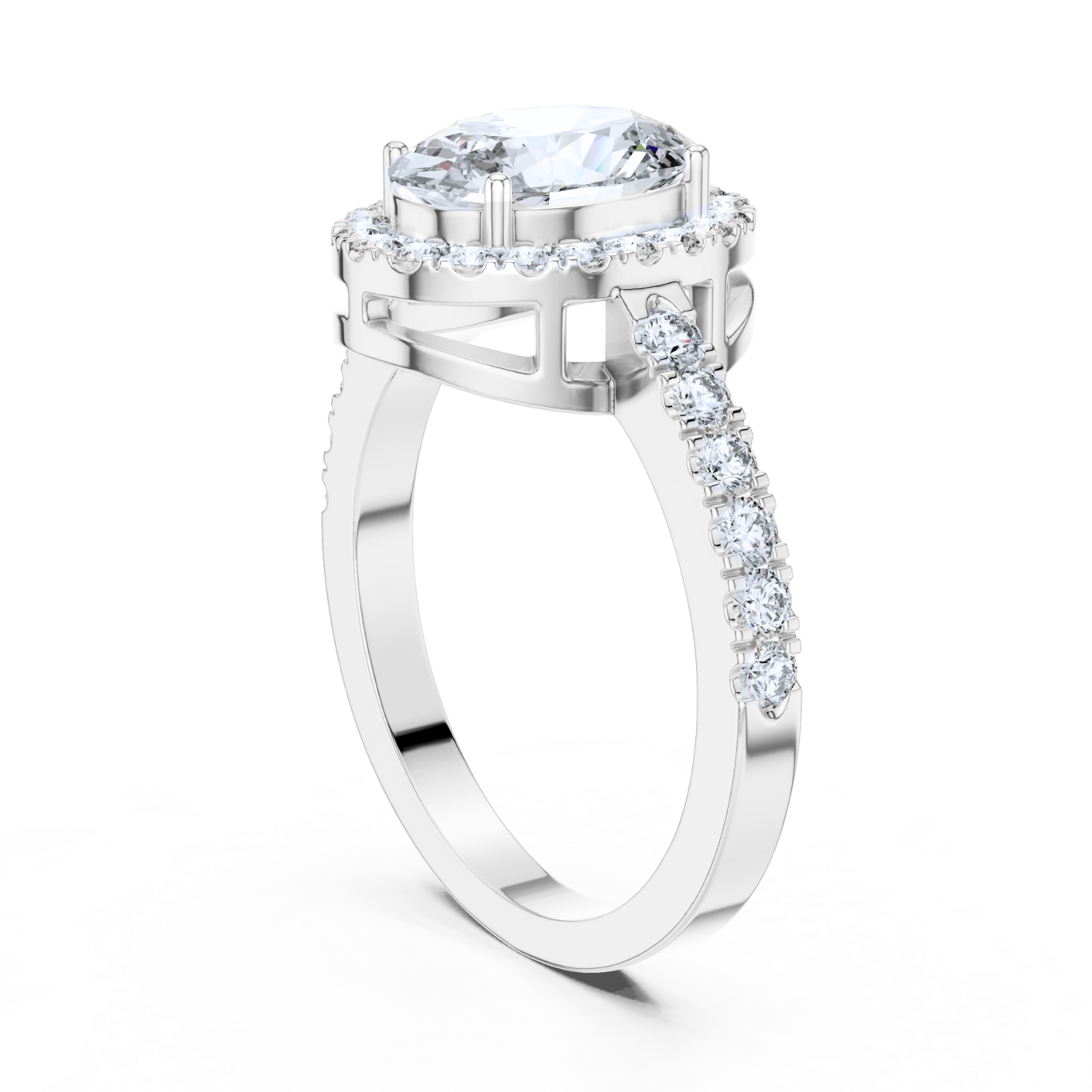 Vera Oval Halo Diamond Ring