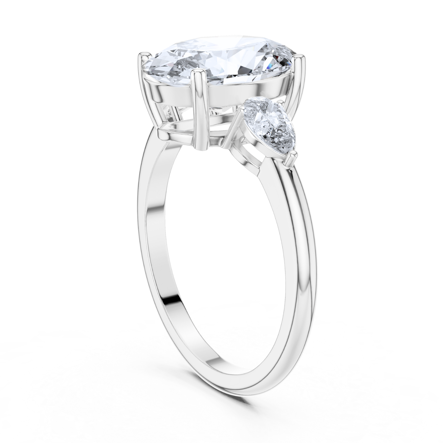 Oval-Cut Three-Stone Diamond Ring